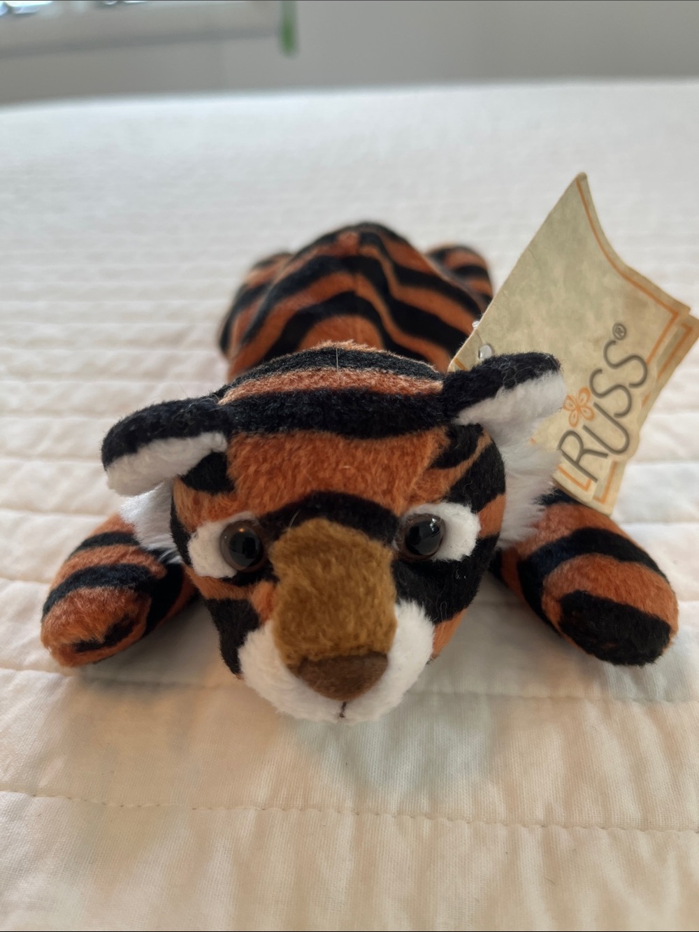 Russ Orange and Black Striped Tiger Plush